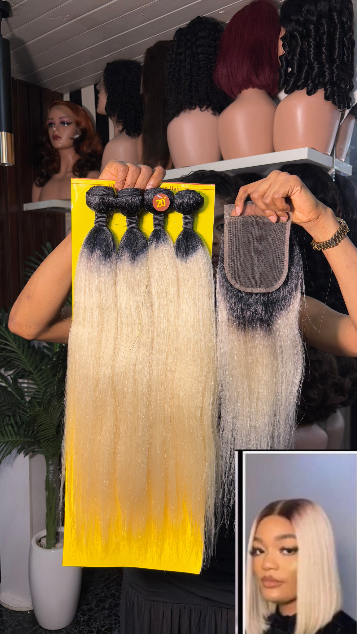 Deal WS33: 4by4 Full Closure Silky Straight