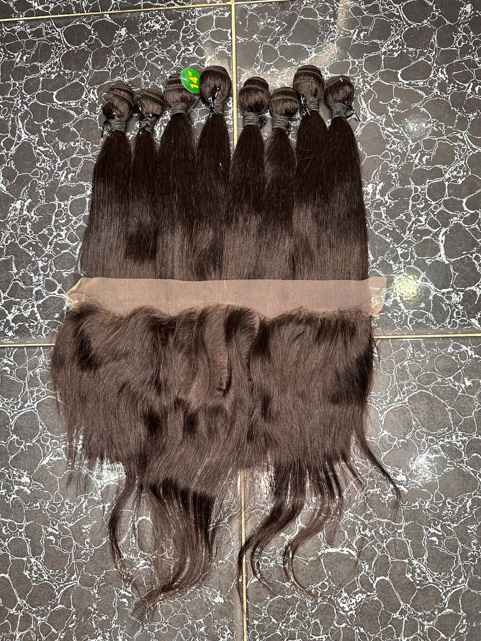 Ember Sales Deal80:13by4 Full Frontal straight + 14’inches silky straight bundle